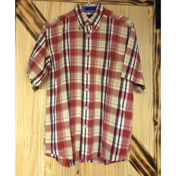 EUC Pendleton Plaid Button Down Orange M - Picture 1 of 5